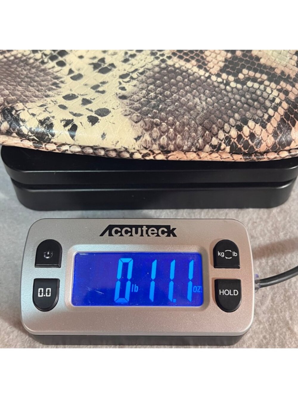 Nicole By Nicole Miller Snakeskin Print Crossbody Bag Chain Strap Zips & Snaps - Picture 12 of 12